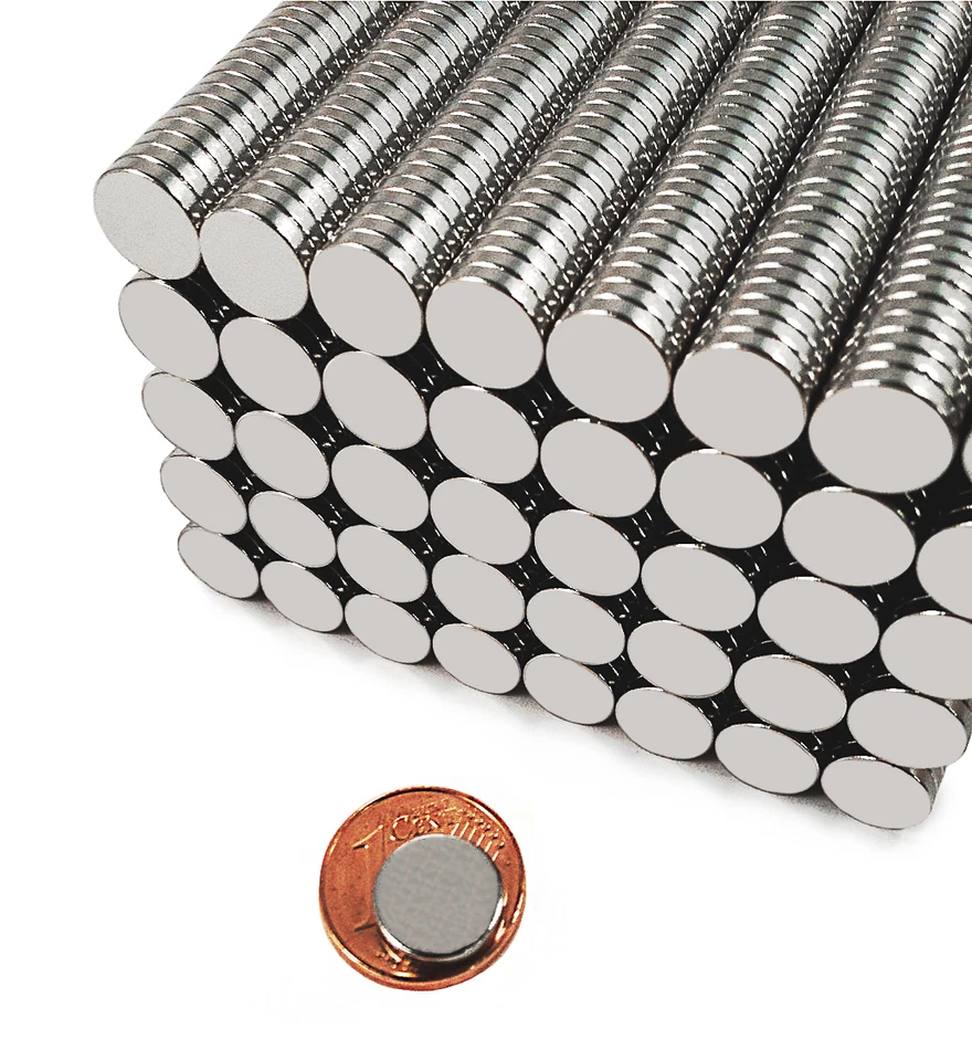 Neodym Magnete 10x2mm Super Magneten N42 Aktionspreis Pinnwand Büro
