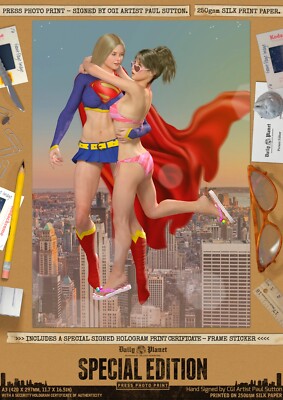 SUPERGIRL Film SEXY MILLY ALCOCK Poster DC Comic Signed Woman of Tomorrow 18