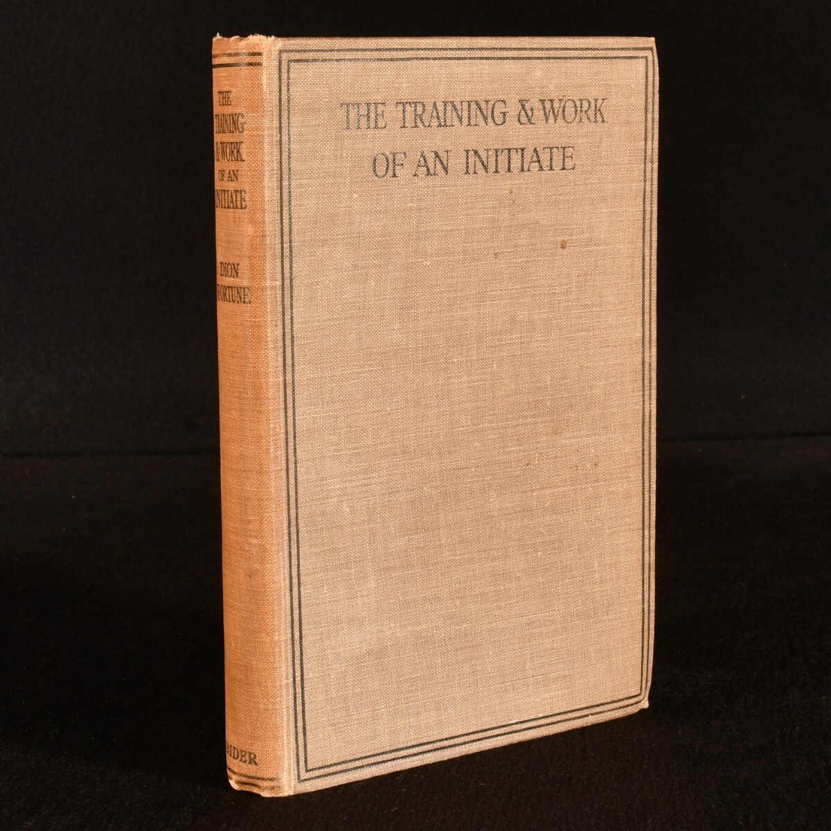 First edition binding of The Training and Work of an Initiate by Dion Fortune, Rider and Company, 1930