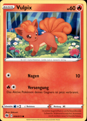 Pokemon 6/73 - Vulpix - Weg des Champs