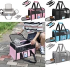 Cat Carrier Hand bag Portable Dog Travel Bag with Foldable Bowl, Breathable Mesh