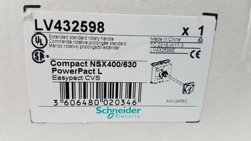 Schneider LV432598 Extended Standard Rotary Handle - Compact NSX400/630 Unused - Picture 7 of 8
