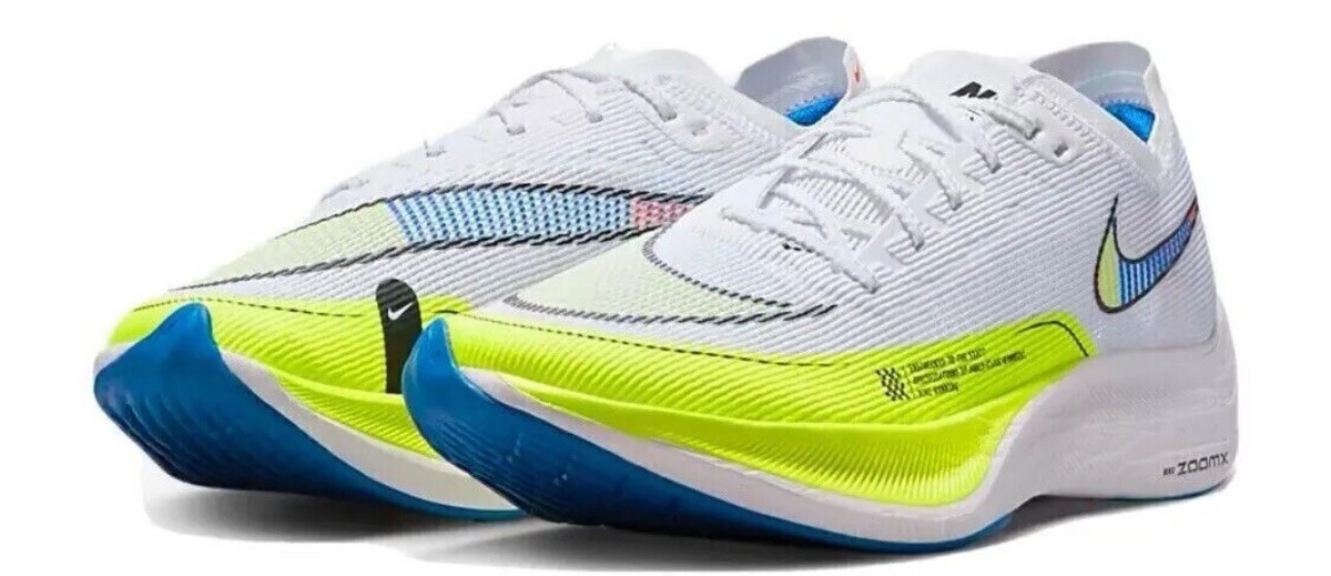 Size 9 - Nike ZoomX Vaporfly Next% 2 White Volt Racer Blue for