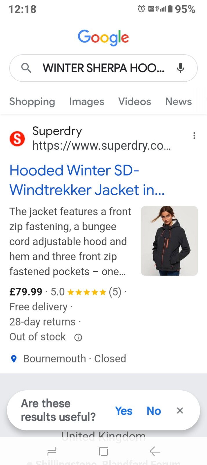 Superdry Original Windtrekker Jacket Navy Size XS unisex -SOLD OUT - BNWOT image 2