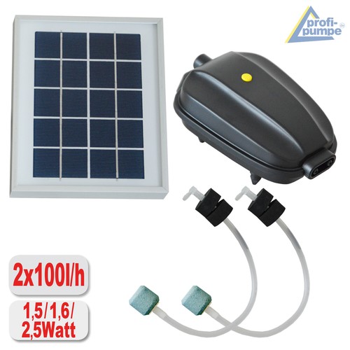 SOLAR TEICHBELÜFTER SAUERSTOFF PUMPE LUFTPUMPE TEICH SOLAR TEICHPUMPE