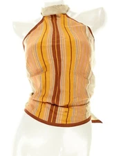 GUCCI Women's 'Nadrien' Top Orange Silk Sz S 134615 - Image 3 of 4