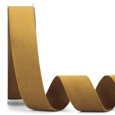 Antique Gold Velvet Ribbon 1-1/2 Inch x 20 Yards Double Faced Christmas