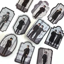 Vintage Style Gentlemen Stickers Washi Paper Tags Scrapbooking Card Making