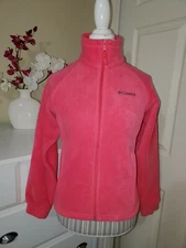 Columbia Sportwear Girls Coral Pink Polar Fleece Full Zip Jacket Youth Sz.14/16 