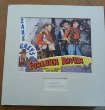 Larry Buster Crabbe Western Actor AUTOGRAPH Card Poster Zane Grey