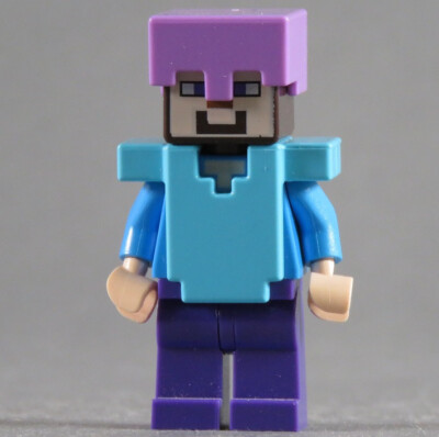LEGO  MINECRAFT  Figur STEVE aus 21122 Minifigur Medium Azure Armor MIN020 MOC