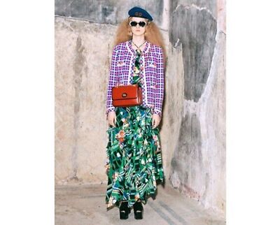 green emerald velvet dress GG Gabardine Dress | GUCCI main image 0