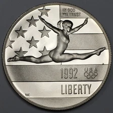 1992-S Olympics Gymnast Half Dollar - Proof (PR) KM#233 - HDC92GYMS