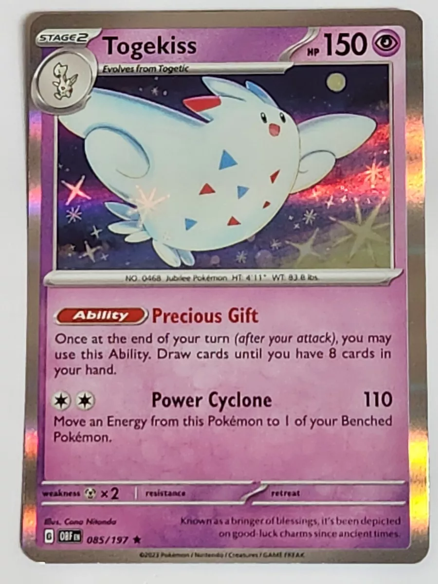 Togekiss (rara tipo fada) - Pokémon TCG Cards (original em