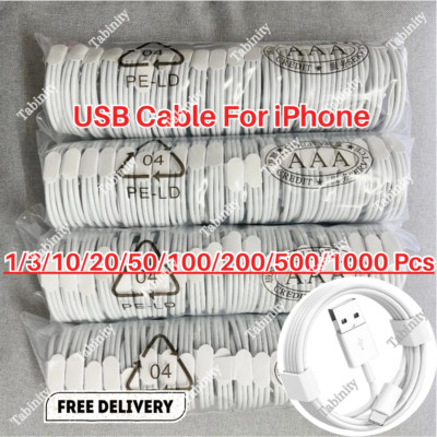 USB Charger Cable Data Cord For iPhone 14 13 12 11 Pro XS XR X 6s 6 7 8 Bulk Lot