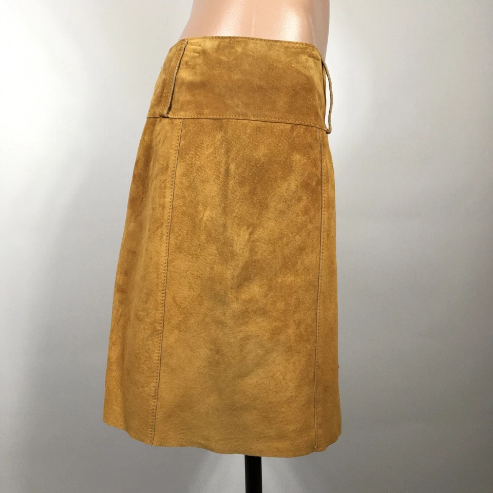Minifalda de gamuza genuina Bebe vintage años 90 y2k cuero coganc talla M/L Foto 3 de 4