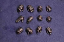 1/12 Scale Black Glove Hands Model for 6'' Soldier VTOYS Action Figure
