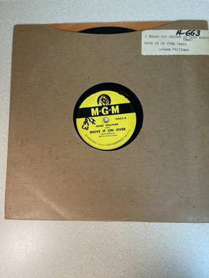 78 MGM Hank Williams ''Move It On Over'' First Hit