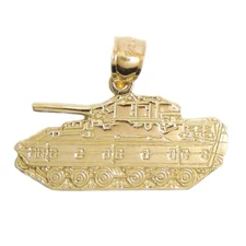 New 14k Gold Tank Pendant