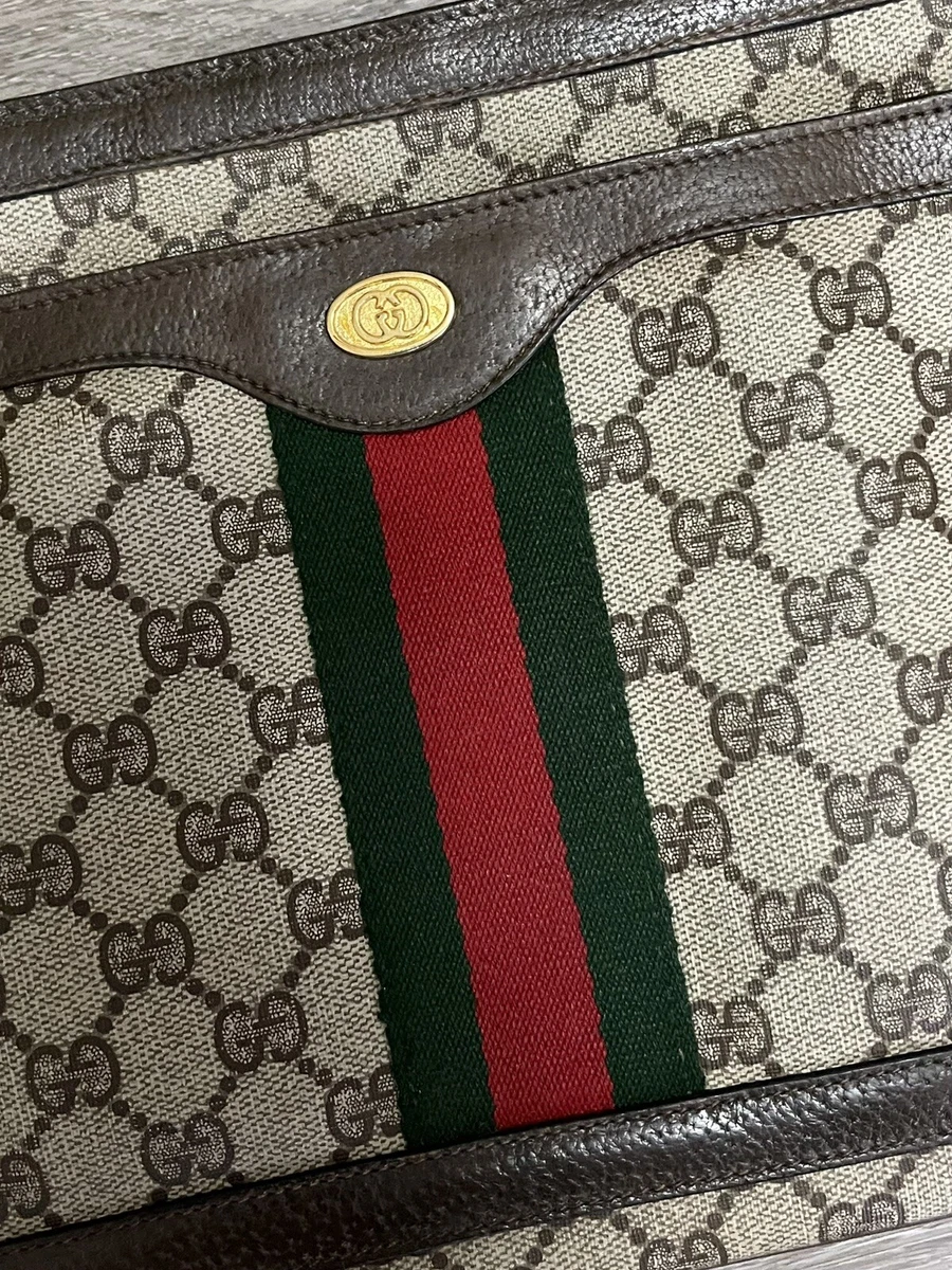 Gucci Vintage Gucci Beige GG Supreme Coated Canvas Tote Bag-1980s