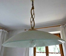 Deckenlampe Lampe Wohnzimmer Landhausstil, creme/finish, Glas, Dm 47 cm,  87 cm