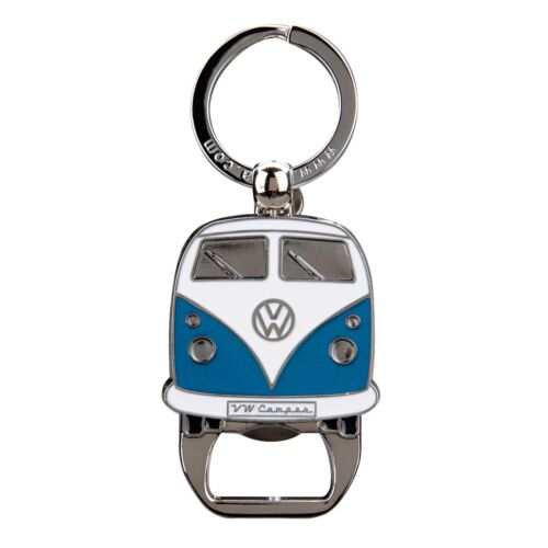 Air Cooled VW Bus Keyring with Bottle Opener Blue - Picture 1 of 1