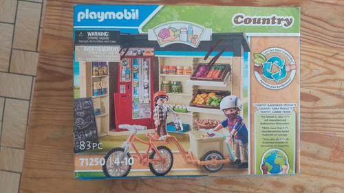 Lot Playmobil Vintage Ferme Country 1999 - Fermier, Brouette, Fourche, Set 3072, Occasion