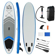 HOMCOM 10ft Inflatable Stand-Up Paddle Board SUP Accessories Carry Bag Blue New