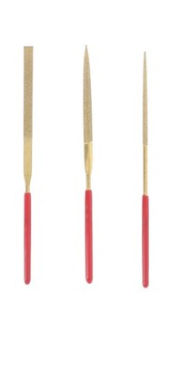 GISUKE Chitongue Coating Diamond File Extra Small 100mm 3 Pieces