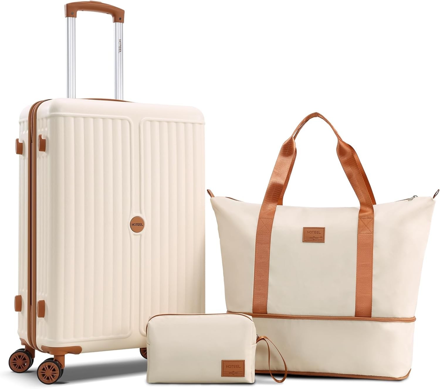 Set Abs+pc Hardshell Carry On Suitcase W/ Spinner Wheels & T