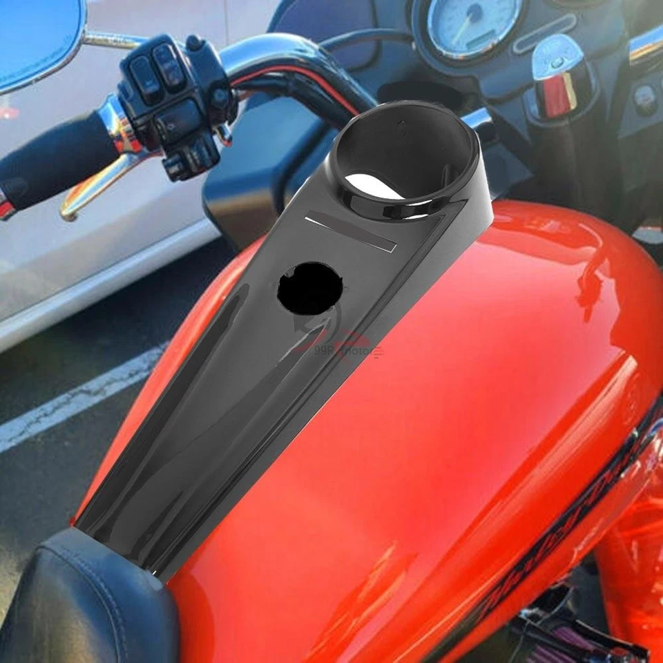 Fuel Gas Tank Panel Cover Instrument Trim For Harley Softail Deluxe FatBoy 00-17 - Image 3 of 4