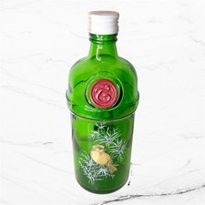 Hand-painted Old Tanqueray Gin Bottle 9" (empty) Art Collectible