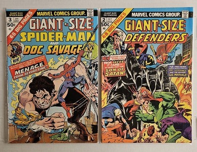 Marvel Giant-Size Lot:  Defenders #2 (1974) & Spider-Man #3  (1975) - Bronze Era