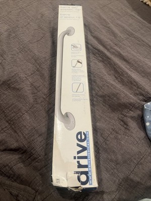 Drive Medical White Steel Wall Mounted Wall Grab Bar 18'', 12018, New