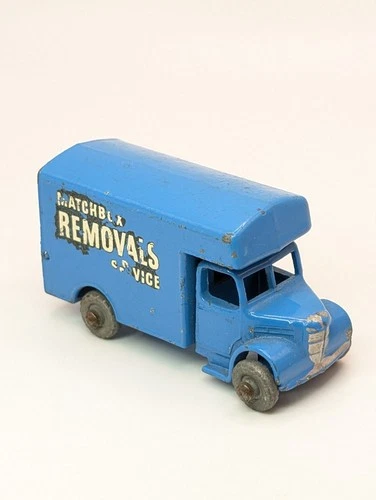MATCHBOX LESNEY Moko 17a Bedford Removals Van 1955 blue original vintage diecast