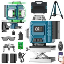 Laser Level with Tripod Self Leveling Lazer Level Tool with 2 Batteries and LED