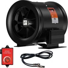 12in. Inline Duct Exhaust Fan w/ Temperature Humidity WiFi Controller for Grow