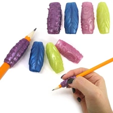 6 X Groovy Pencil Grips Pen Comfort Soft Writing Aid Children School Handwriting