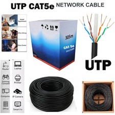 305M RJ45 CAT5e UTP Ethernet Network Lan Cable Indoor Outdoor Patch Roll Lead