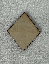 Custom Laser Cut Unfinished Diamond Shape Wood Cutout