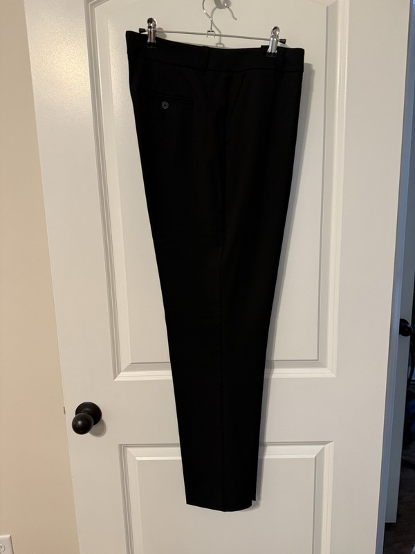 New Women Size 12 CHARTER CLUB Zip Belt-Loops Pockets Dress Pants Deep Black