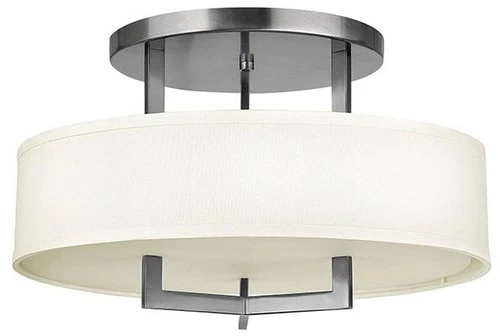 Hinkley Hampton 20" Wide Antique Nickel Ceiling Light - Picture 2 of 6