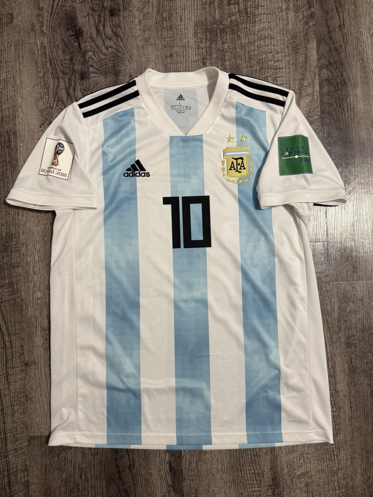 Leo Messi Argentina Adidas World Cup Home 2018 Size Large BQ9324