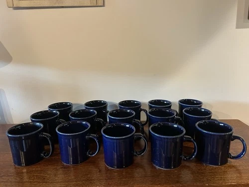 Set of 6 Fiesta HLC D Handle Coffee Mug 12 oz Java  Lapis Blue Laughlin