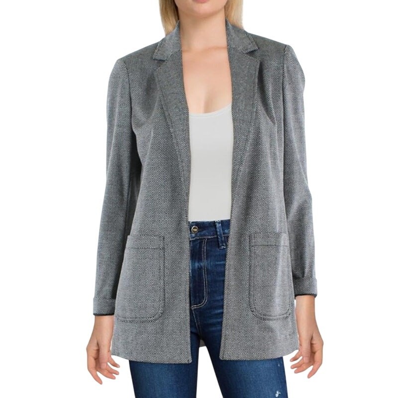 Anne Klein Herringbone Open Front Patch Pockets N… - image 3