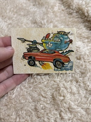 VTG 1970'S  Donruss Odd Rod ALL STARS STICKER MONSTER IN A MUSCLE CAR    # 9