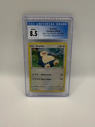 Snorlax SWSH032 CGC 8.5 2020 Pin Collection Black Star Promos Pokemon