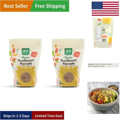 Snack Pack: 2 x 12 OZ Organic Roasted Sunflower Kernels - Healthy Options