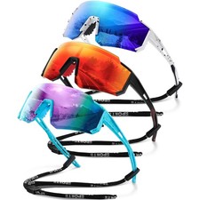 Polarized Sport Sunglasses for Men and Women, Lightweight TR90 Sun Glasses wi...