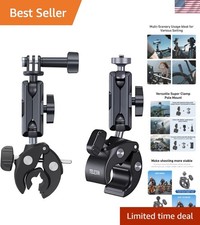 Camera Clamp Mount Bike Motorcycle Handlebar Mounts Accessories, 360 Ball Joi...